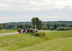 Radfahrer am Deich