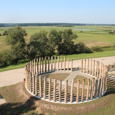 Schrägansicht der Woodhenge Anlage