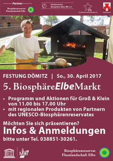 Aufruf zum 5. BiosphäreElbeMarkt am 30.04.2017 auf der Festung Dömitz