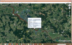 Beispielhafte Darstellung der Google Earth-Karte mit Anzeige der Jagdzeiten-Informationen