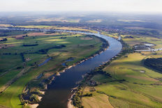 Flusslandschaft von Oben