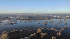 Hochwasser bei Tiessau