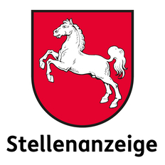 Wappen des Landes Niedersachsen mit Unterschrift Stellenanzeige