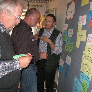 In Workshops mit Landwirten wurden Handlungsstrategien für den Umgang mit geänderten klimatischen Rahmenbedingungen erarbeitet.