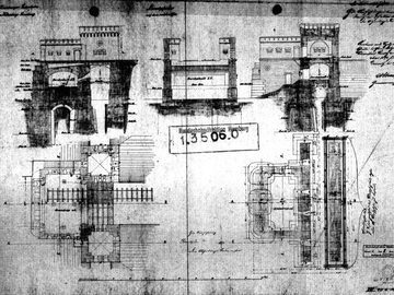 Planzeichnung des Brückenkopfes von 1871