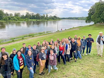 Die Flussauen der Elbe und die Welterbestätten in der Umgebung der Lutherstadt Wittenberg standen im Fokus des Exkursionstages.