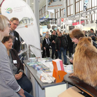 Am Stand der Region Elbe-Wendland in der Niedersachsenhalle