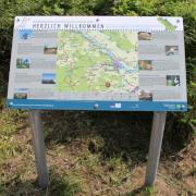 Informationstafel aus dem Besucherlenkungskonzept für Biosphärenreservat und Naturpark