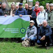 Gruppenfoto der Gäste auf der Exkursion durch das Biosphärenreservat